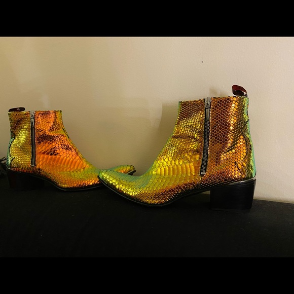 Jeffrey West Multi-colored metallic boots! - Picture 2 of 6